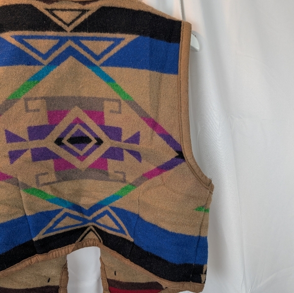 Silverado Made In New Mexico Navajo Wool Printed Size S In GUC Vintage - Picture 7 of 11